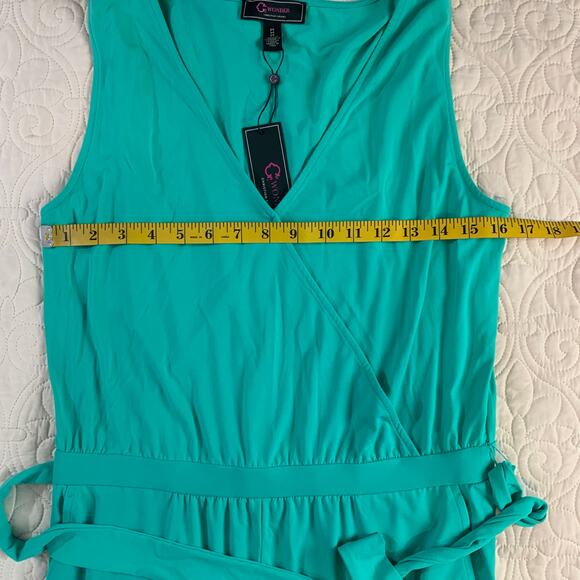 Christian Siriano C Wonder sleeveless jumpsuit V neck side pockets wide leg M - Picture 10 of 10